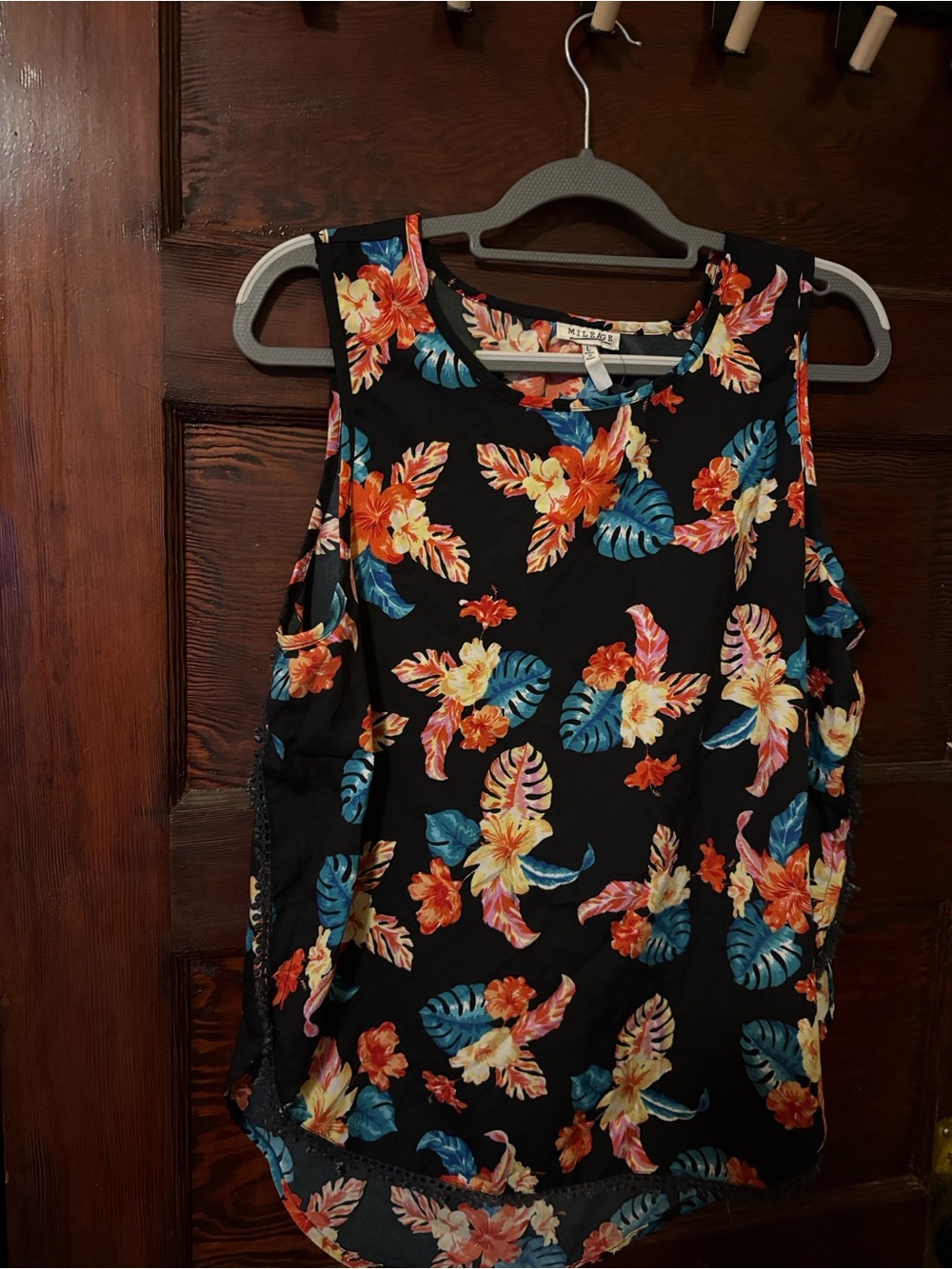Sleeveless Floral Blouse